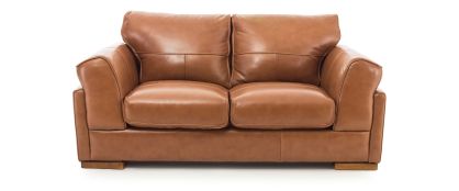 Emperor Brown Leather 2 Seater Sofa