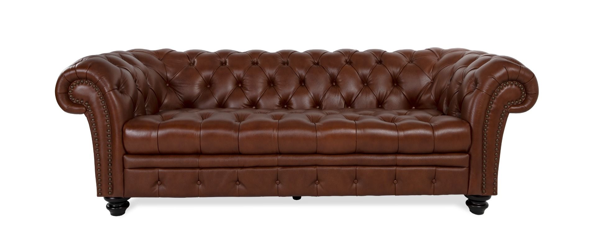 Harlow Brown Leather Chesterfield 2
