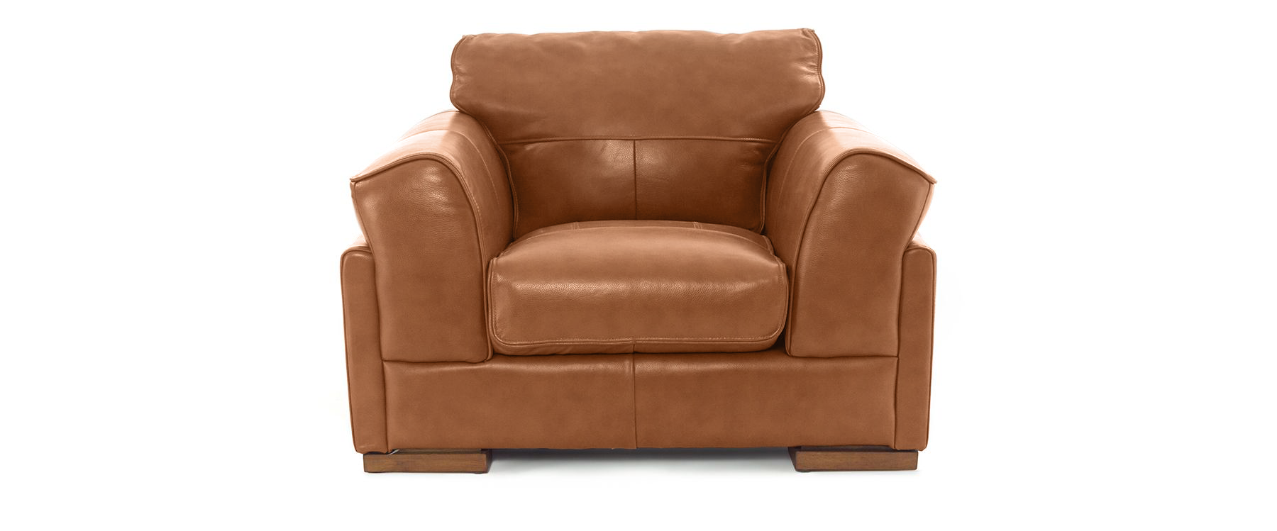 soft brown leather armchair