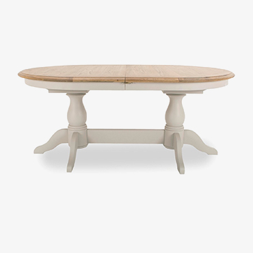 Loire Grey Oval Extending Dining Table