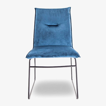 Maya Sky Blue Velvet Dining Chair