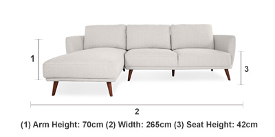 1 seater deals l shape sofa