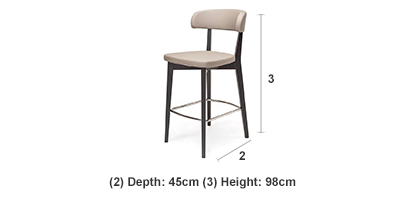 Siren Graphite and Taupe Barstool