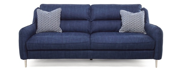 Vibrant blue sofa 